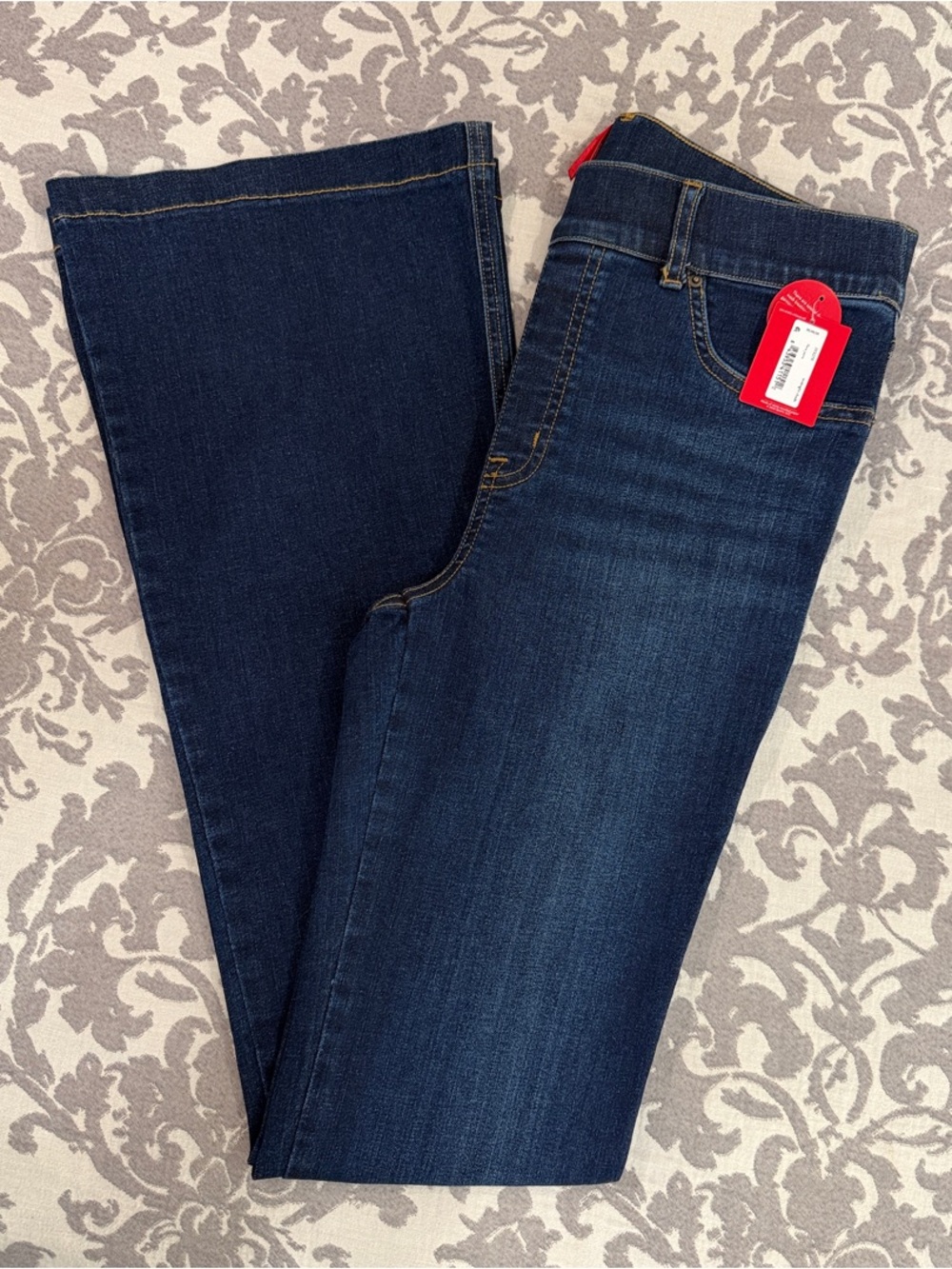 SPANX Dark Blue Wide-Leg Jeans